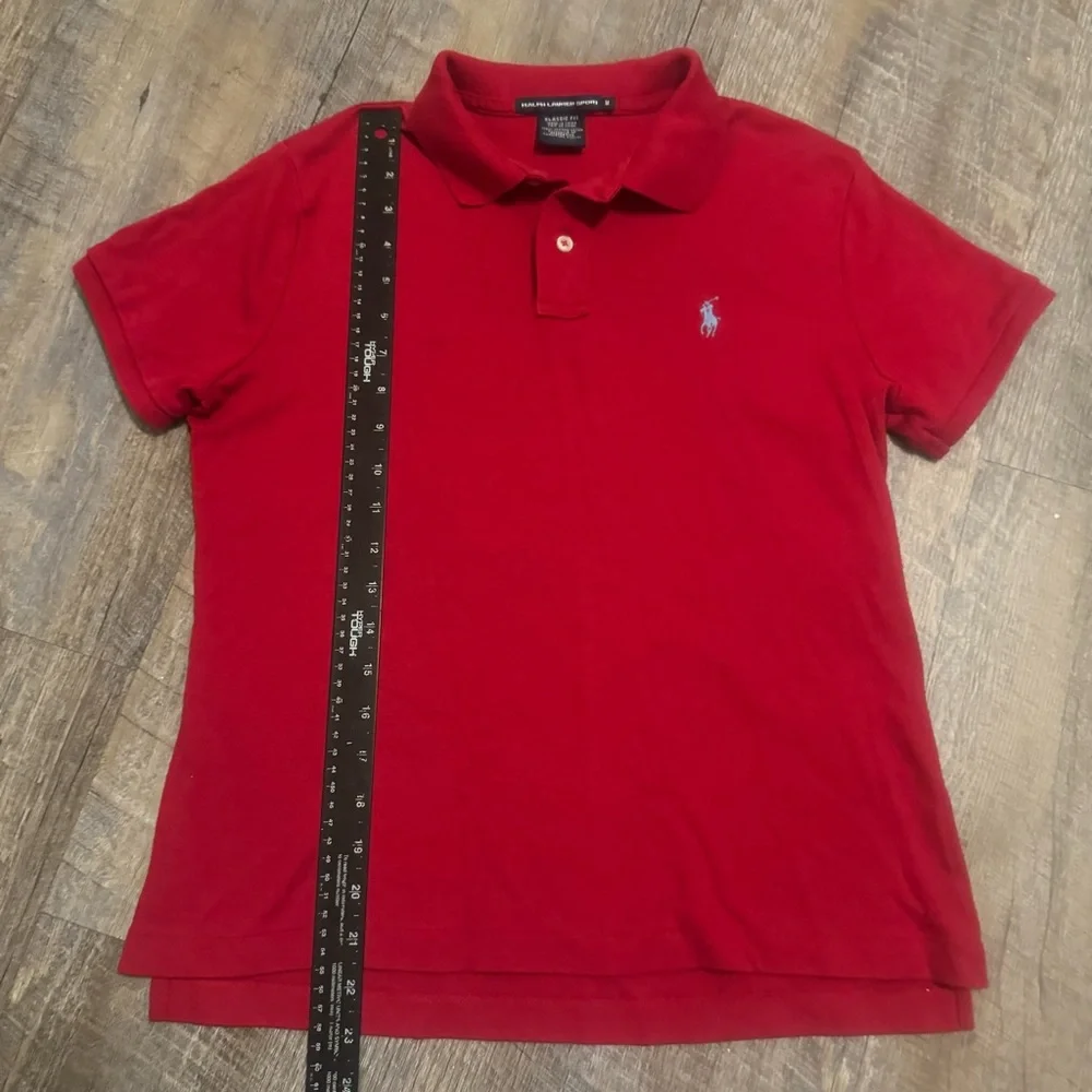 Ralph Lauren Sport Red Polo Shirt Men’s Medium Classic Fit - Picture 5 of 7